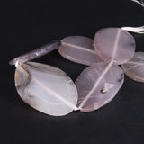 Natural Grey Agates Faceted Slab Slice Nugget Loose Beads
