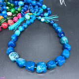 Dragon Veins Agates Nugget Loose Beads, Natural Onxy Pendants Necklace
