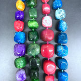 Dragon Veins Agates Nugget Loose Beads, Natural Onxy Pendants Necklace