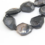 Large Faceted Druzy Geode Agates Slab Beads for Jewelry Making