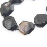 Large Faceted Druzy Geode Agates Slab Beads for Jewelry Making