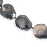 Large Faceted Druzy Geode Agates Slab Beads for Jewelry Making