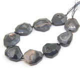 Large Faceted Druzy Geode Agates Slab Beads for Jewelry Making