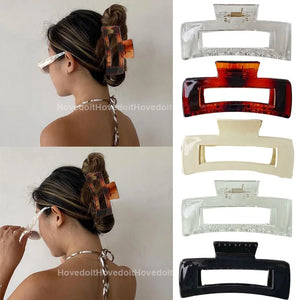 Square Hair Claw Clip Hollow Acrylic Headband Hairpin Hair Accessories