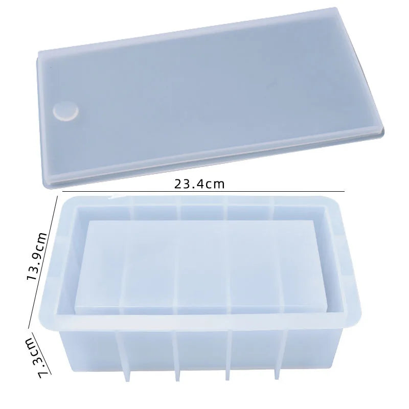 Large Tissue Storage Box Silicone Mold with Lid Chess Case DIY Crafts