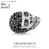 Large Skull Pave Bead DIY Accessories High Big Hole Gift Vintage Europe Skeleton
