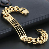 Men's Double Layer Cuban Bracelet Stainless Steel Chain Male Jewelry