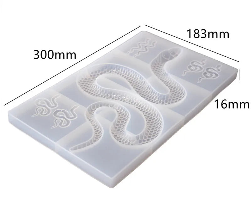 Large Snake Mirror Silicone Mold for DIY Crystal Epoxy Resin Mold