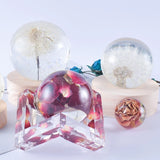 LED Crystal Ball Night Light Mold with Wooden Base Stand