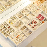 Stackable Velvet Jewelry Trays Drawer Organizer Display Storage