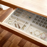 Stackable Velvet Jewelry Trays Drawer Organizer Display Storage
