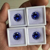 Large Tanzanite Sapphire Round Shape AAAA+ 11.0mm Loose Gemstone DIY Jewelry