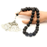 Large Tasbih Volcanic Rock Beige Sbaha Muslim Bracelet