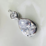 Large Water Drop Gems Zircon Pendant Red Green Purple DiamondWhite