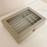 Large-capacity Flannel Jewelry Box Portable Ring Necklace Earrings Storage Box