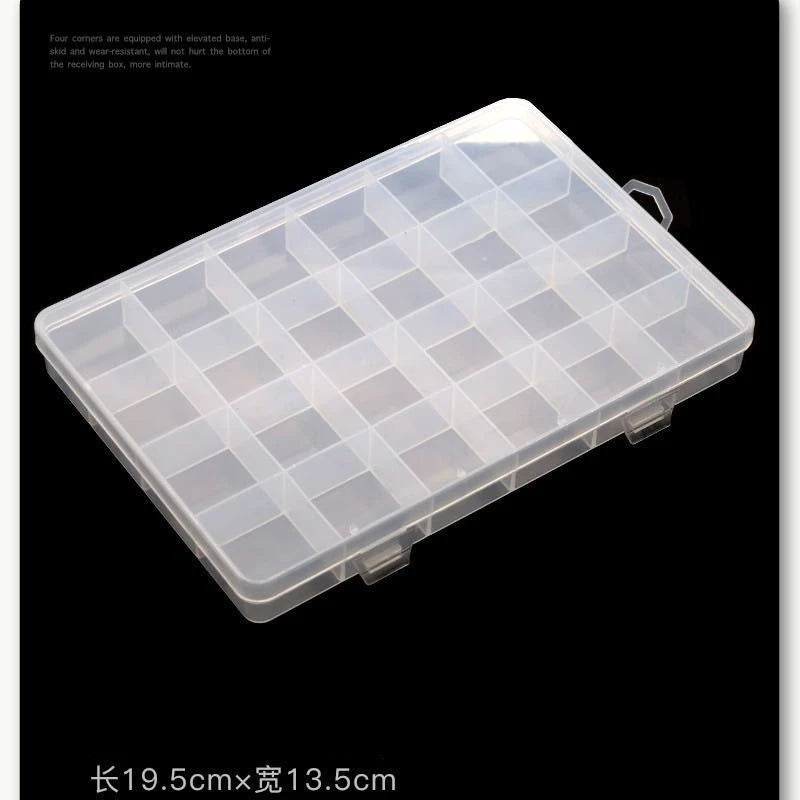Large-capacity Storage Box Loose Beads DIY Materials Multi-grid Nail Drill Box
