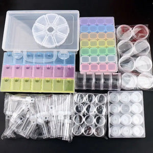 Large-capacity Storage Box Loose Beads DIY Materials Multi-grid Nail Drill Box