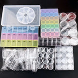 Large-capacity Storage Box Loose Beads DIY Materials Multi-grid Nail Drill Box