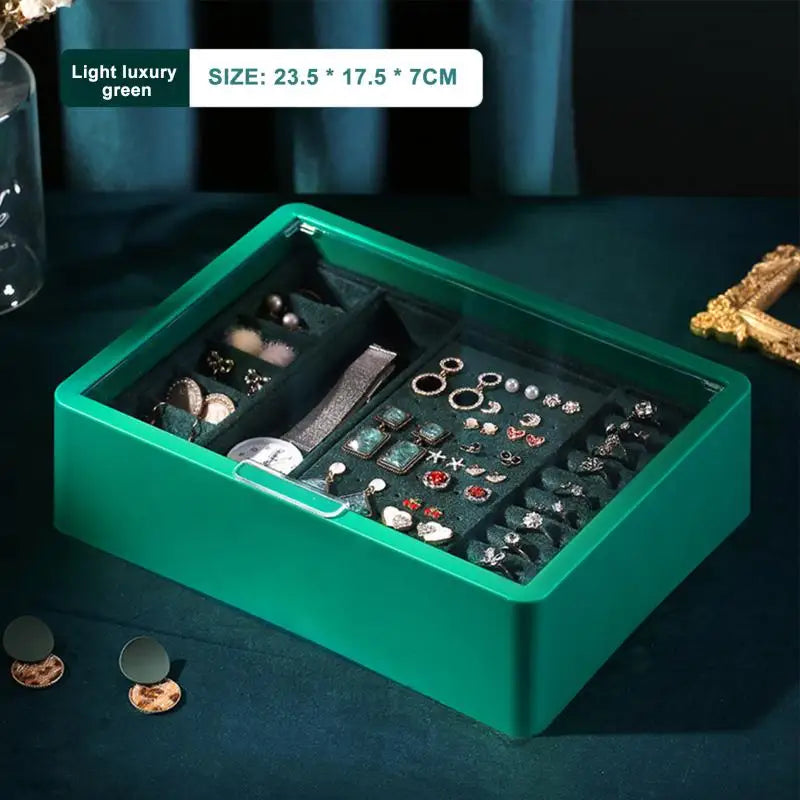 Large-capacity Transparent Jewelry Box Portable Storage Case