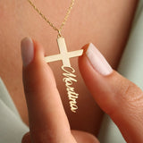 Personalized Cross Necklace with Name - Christian Baptism Gift