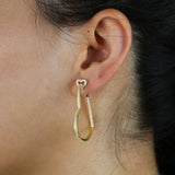 Silver Plated Heart Hoop Earring for Women Wedding