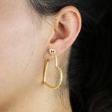 Silver Plated Heart Hoop Earring for Women Wedding