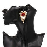 Statement Leaf Earrings for Women - Large Antique Drop Earrings