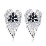 Statement Leaf Earrings for Women - Large Antique Drop Earrings