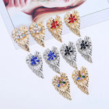Statement Leaf Earrings for Women - Large Antique Drop Earrings