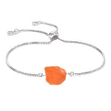 Irregular Natural Mineral Stone Beads Push Pull Bracelet