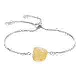 Irregular Natural Mineral Stone Beads Push Pull Bracelet