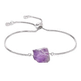 Irregular Natural Mineral Stone Beads Push Pull Bracelet