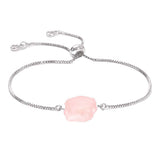 Irregular Natural Mineral Stone Beads Push Pull Bracelet