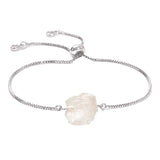 Irregular Natural Mineral Stone Beads Push Pull Bracelet