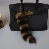 Large Plus Size Raccoon/Fox Tail Keychain Fur Tassel Bag Tag Car Bag Charm