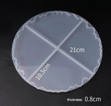 Large Round Irregular UV Resin Epoxy Mold Coaster DIY Silicone Craft Cup Tray