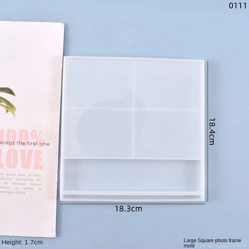 Square Silicone Mold for Epoxy Resin Photo Album Frame Accessories