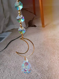 Large Sun Catcher Moon Crystal Wall Decor