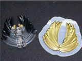 Large Wing Mirror Silicone Mold Crystal Drip Shell DIY Stand