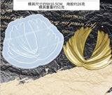 Large Wing Mirror Silicone Mold Crystal Drip Shell DIY Stand