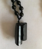 Irregular Stone Pendulum Natural Tourmaline Pendant Jewelry