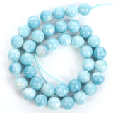 Larimar Stone Charm Round Beads Jewelry Making DIY 6/8/10MM