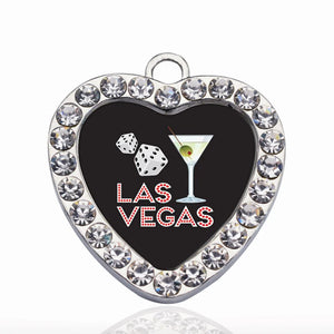 Las Vegas Circle Charm Necklace Pendant Jewelry Retro Style