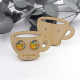 Wooden Cup Earring Cards Stud Earrings Displays Your Logo Holder Stand