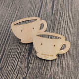 Wooden Cup Earring Cards Stud Earrings Displays Your Logo Holder Stand