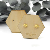 Wooden Hexagon Earring Cards Stud Earrings Displays Your Logo Holder