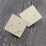 Wooden Rhombus Earring Cards Holder Stand Jewelry Packaging