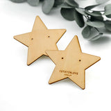 Wooden Star Earring Cards Stud Earrings Holder Stand WTG02