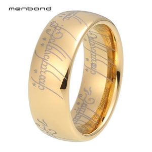 Tungsten Wedding Band Laser Engraved Ring 6MM 8MM