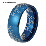 Tungsten Wedding Band Laser Engraved Ring 6MM 8MM
